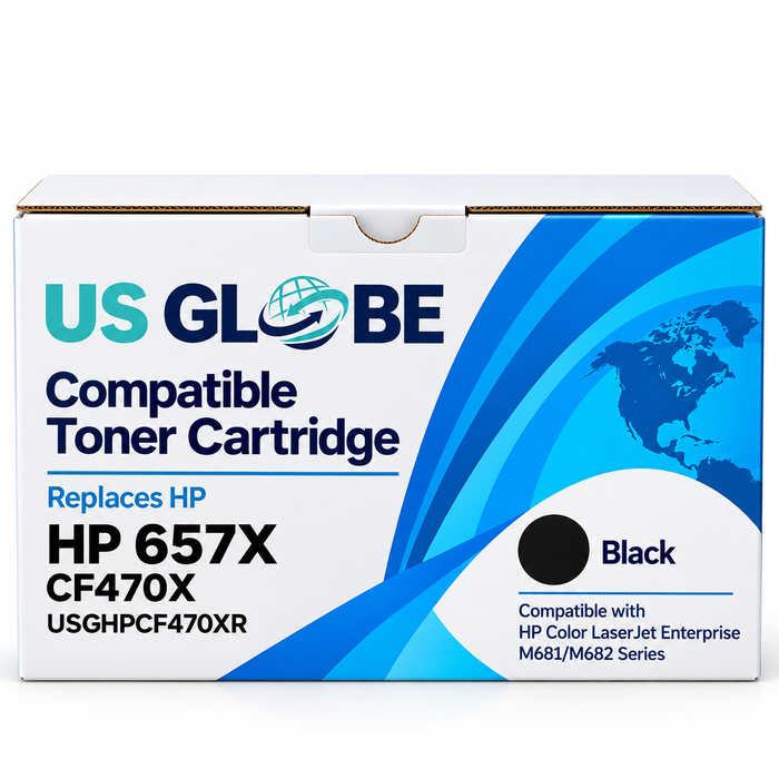 US Globe USGHPCF470XR Black High-Yield Remanufactured Compatible Non-OEM Toner Cartridge