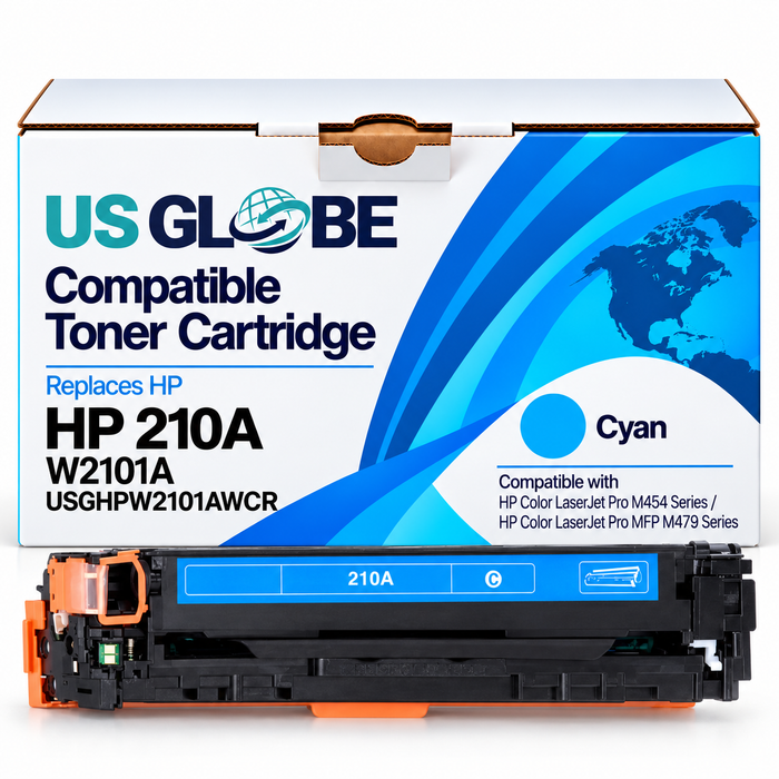 US Globe USGHPW2101AWCR Cyan Remanufactured Compatible Non-OEM Toner Cartridge - Standard Yield