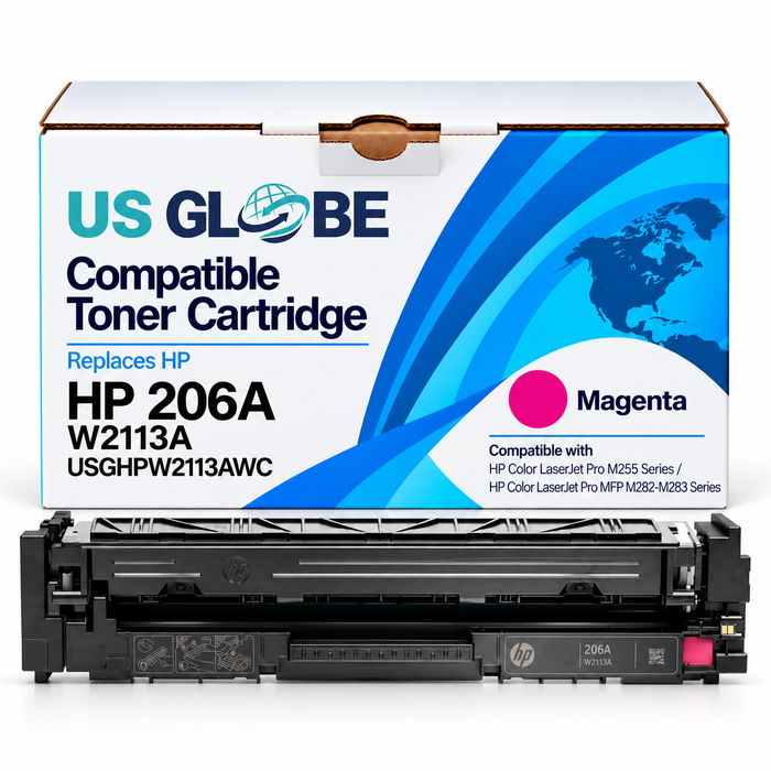 US Globe HP 206 (USGHPW2113AWC) Magenta Compatible Non-OEM Toner Cartridge