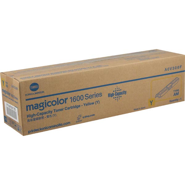 Konica Minolta A0V306F Yellow High Yield Toner Cartridge