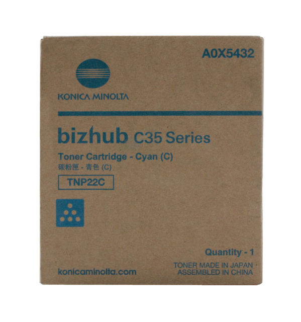 Konica Minolta A0X5432 Cyan Toner Cartridge