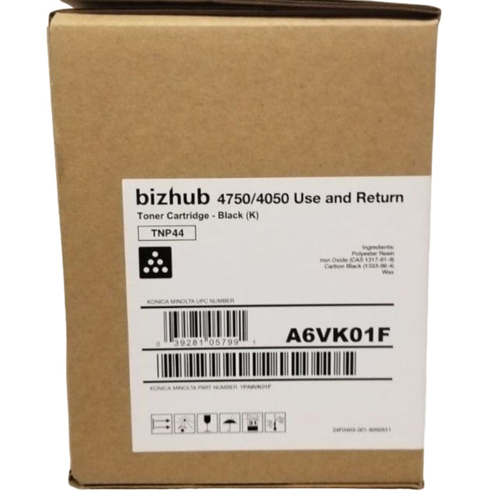 Konica Minolta A6VK01F Black Return Program Toner Cartridge