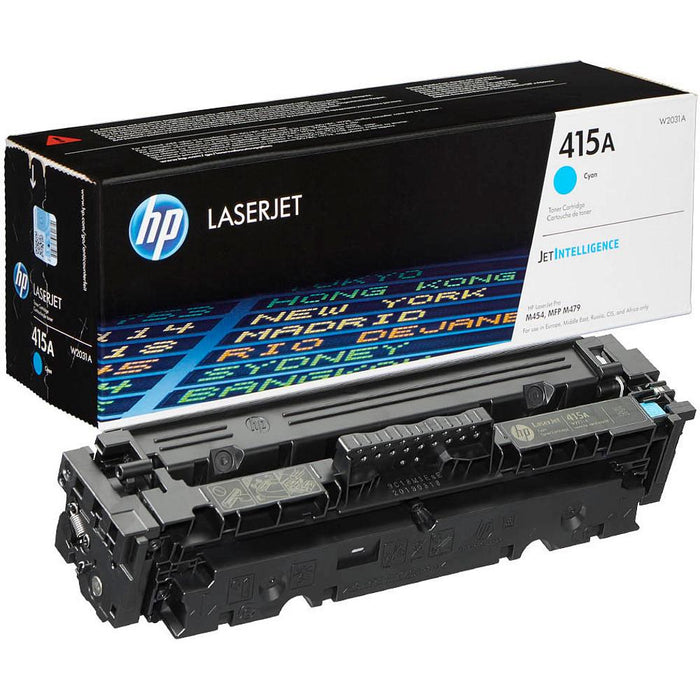 HP 415A W2031A Cyan Standard Yield Original LaserJet Toner Cartridge – 2,100 Pages
