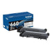 Brother TN-6602PK black high-yield genuine toner cartridge twin pack with retail packaging