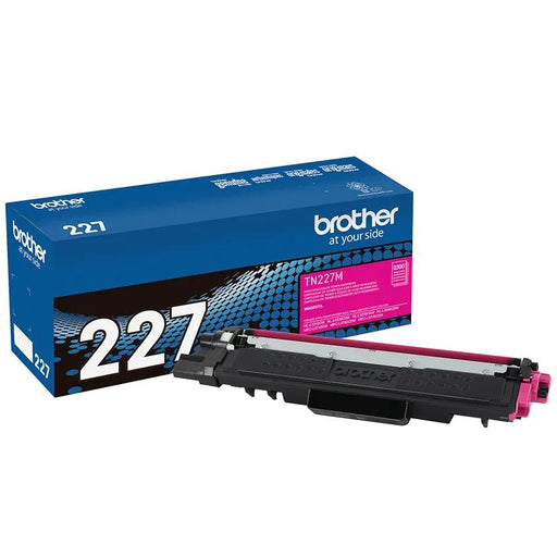Brother TN-227M Magenta genuine toner cartridge box and cartridge