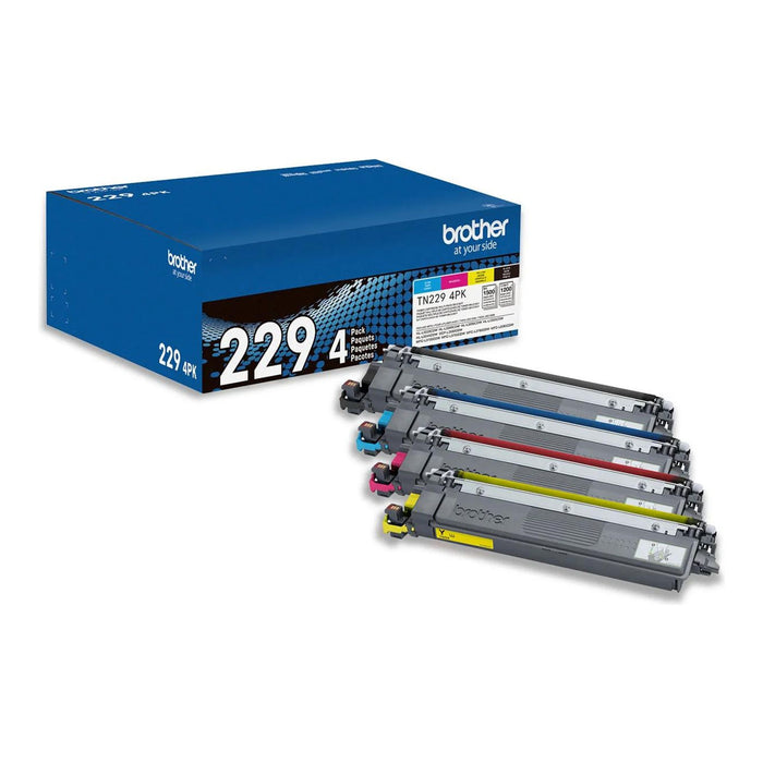 Brother Brother TN-229 (TN2294PK) Black/Cyan/Magenta/Yellow Standard Yield Original OEM Toner Cartridge