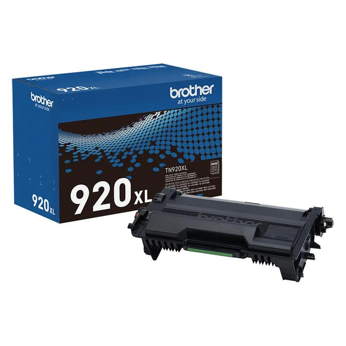 Brother TN920XL high-yield black toner cartridge with genuine retail box