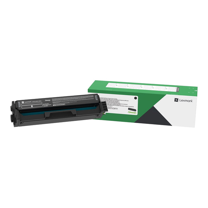 Lexmark C3210K0 black Return Program toner cartridge and retail box