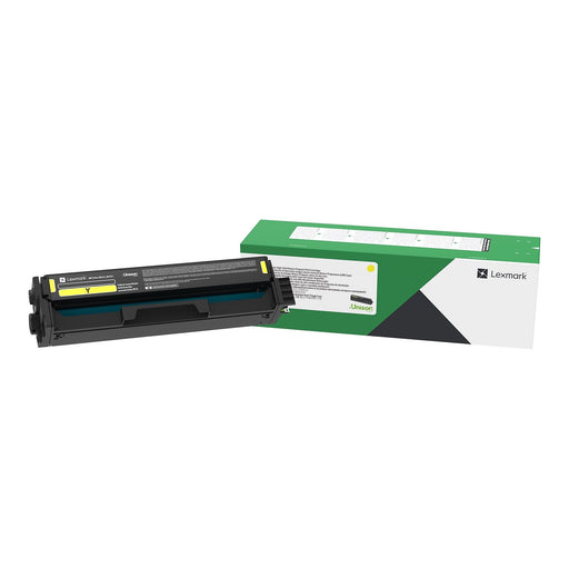 Lexmark C3210Y0 yellow Return Program toner cartridge and retail box