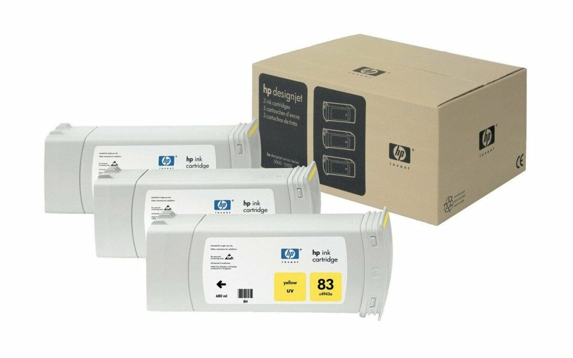 HP C5075A Yellow UV Ink Cartridge 3/Pack