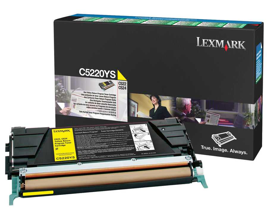 Lexmark C5220YS Yellow Return Program Toner Cartridge