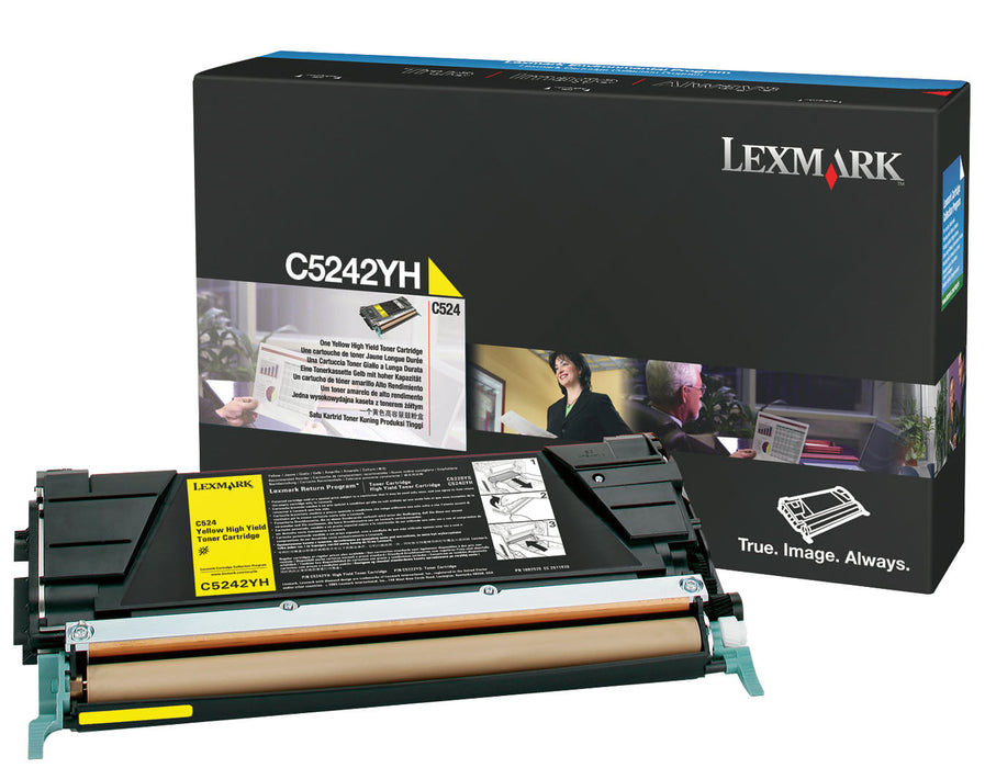 Lexmark C5242YH Yellow High Yield Toner Cartridge