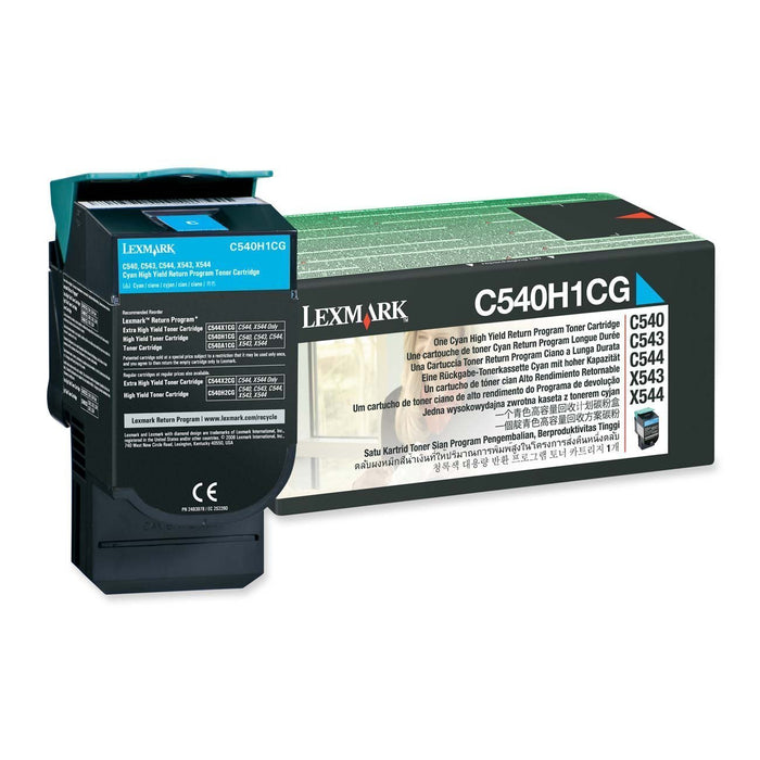 Lexmark C540H1CG Cyan High Yield Return Program Toner Cartridge