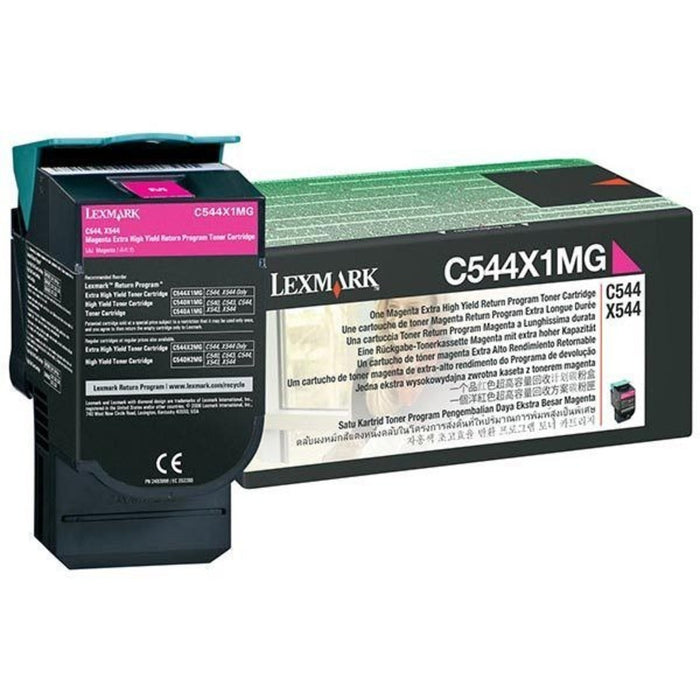 Lexmark C544X1MG Magenta Extra High Yield Return Program Toner Cartridge