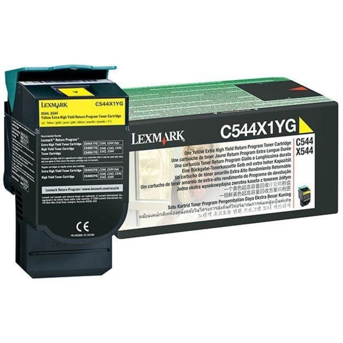 Lexmark C544X1YG Yellow Extra High Yield Return Program Toner Cartridge