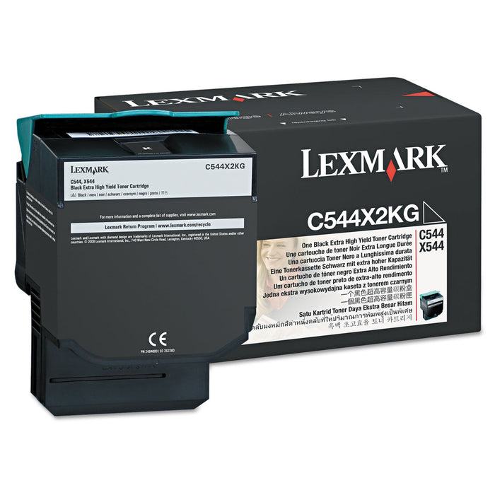 Lexmark C544X2KG Black Extra High Yield Toner Cartridge