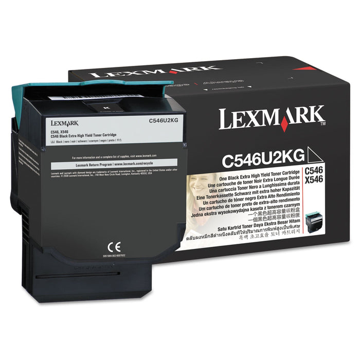 Lexmark C546U2KG Black Extra High Yield Toner Cartridge