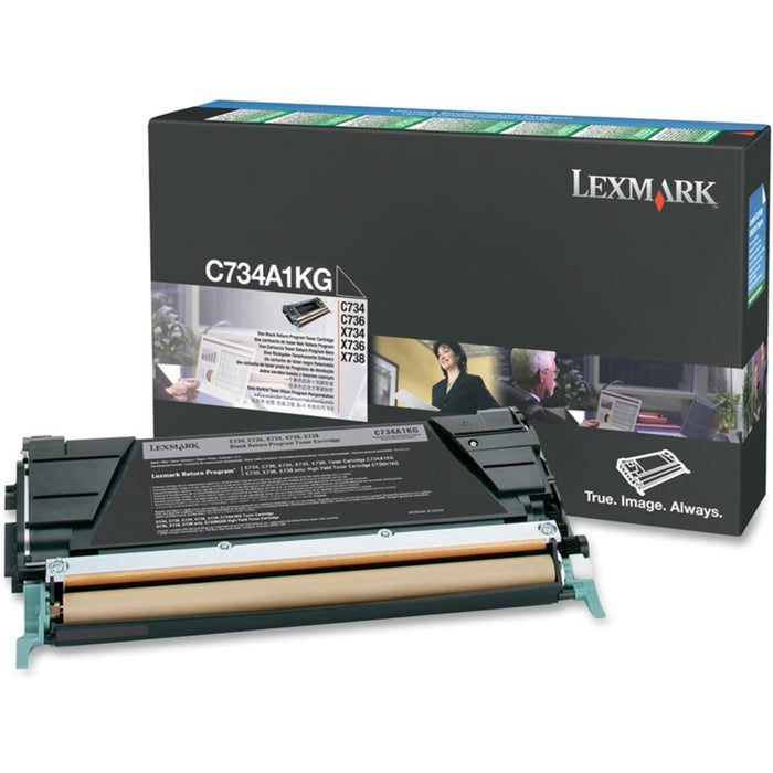 Lexmark C734A1KG Black Return Program Toner Cartridge
