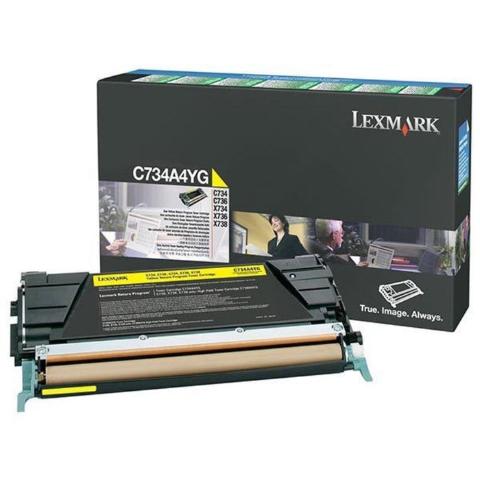 Lexmark C734A4YG Yellow Return Program Toner Cartridge