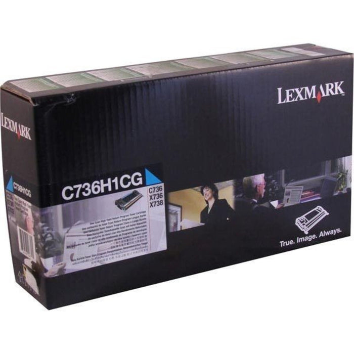 Lexmark C736H1CG Cyan High Yield Return Program Toner Cartridge