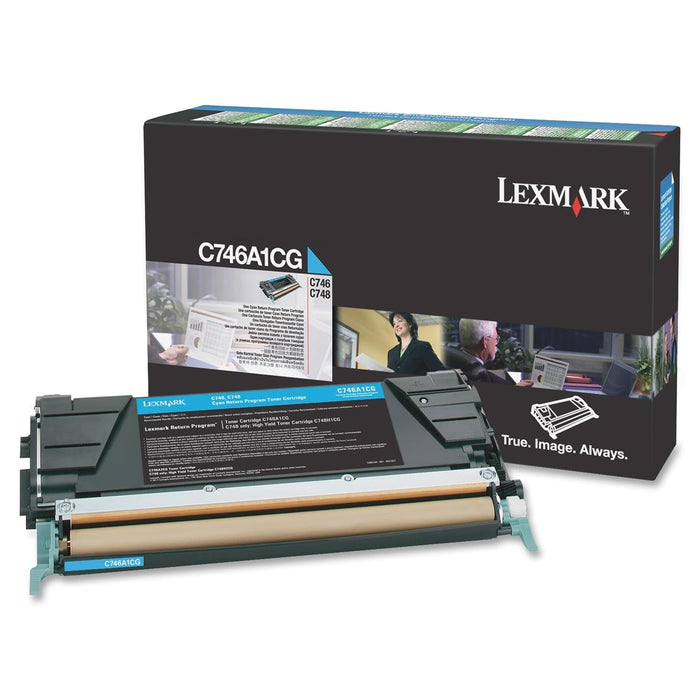 Lexmark C746A1CG Cyan Return Program Toner Cartridge