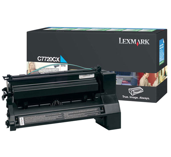 Lexmark C7720CX Cyan Extra High Yield Return Program Toner Cartridge