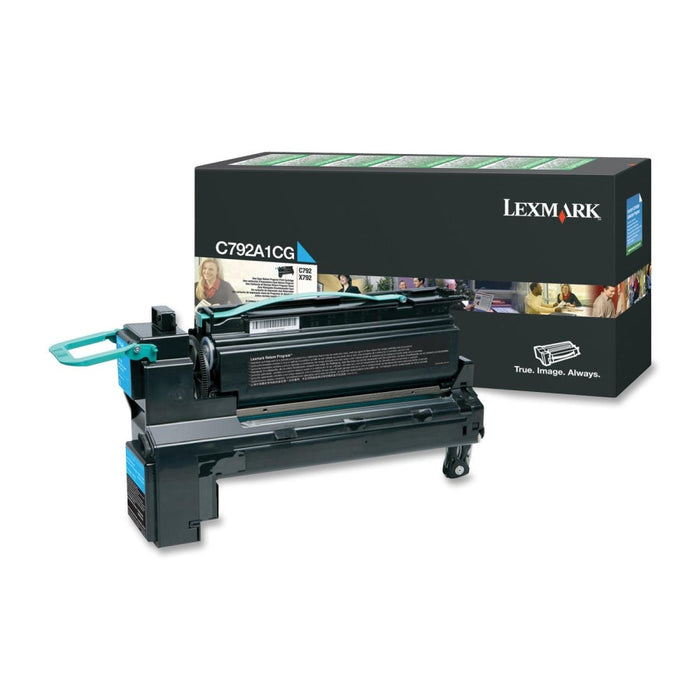 Lexmark C792A1CG Cyan Return Program Toner Cartridge