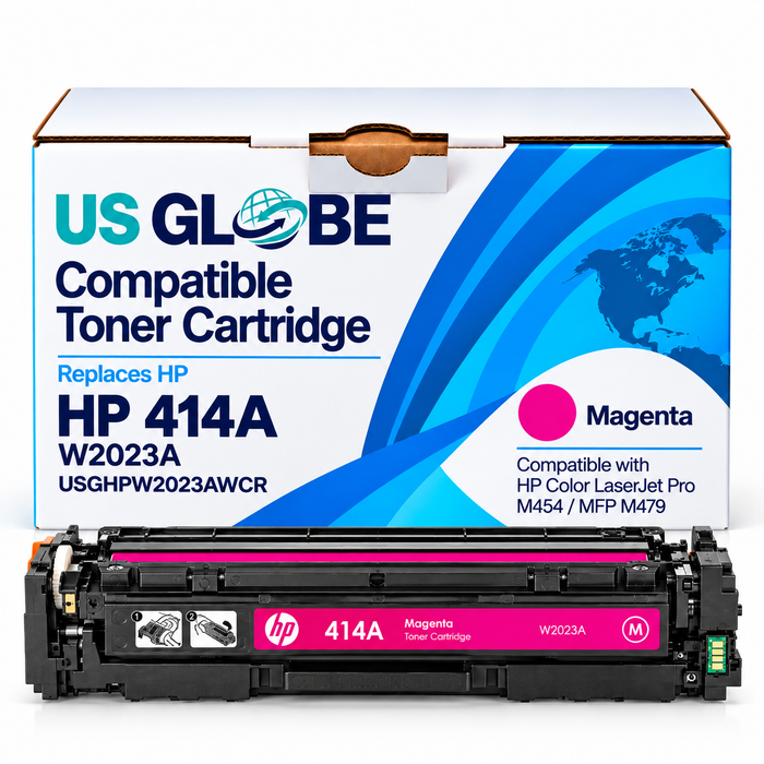 US Globe HP 414 (USGHPW2023AWCR) Magenta Compatible Non-OEM Toner Cartridge