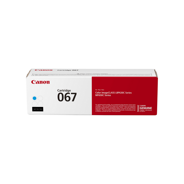 Canon 067 5101C001 cyan toner cartridge retail box