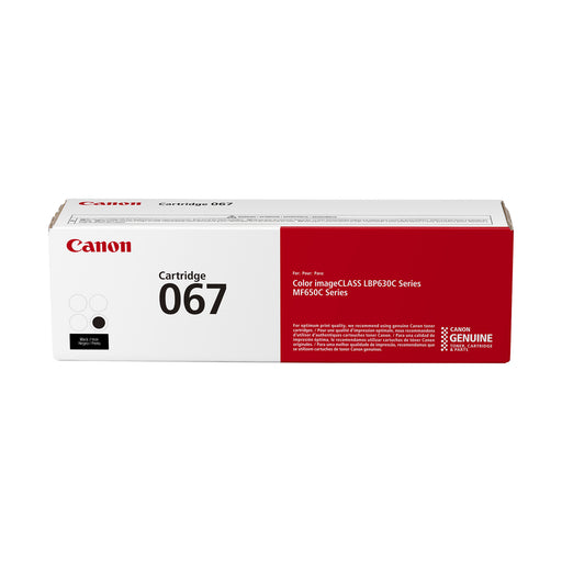 Canon 067 5102C001 Black Standard Yield Original Toner Cartridge - 1,350 Pages — front-facing retail box