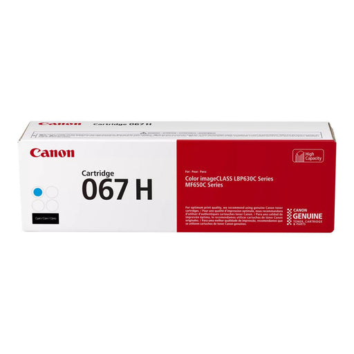 Canon 067H 5105C001 cyan toner cartridge retail box