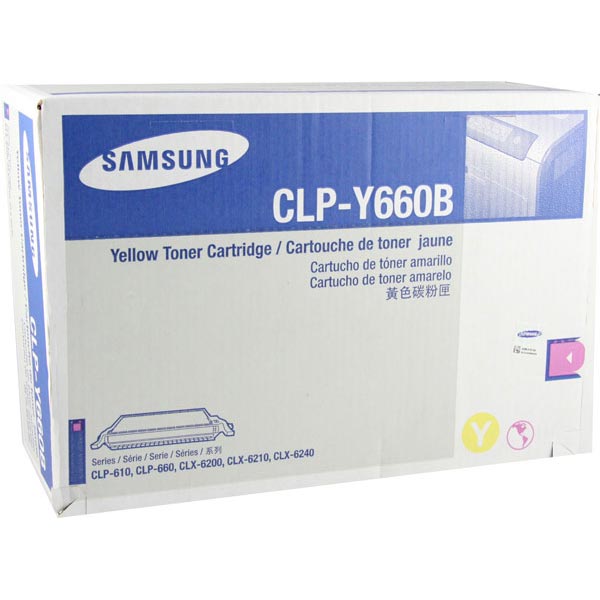 Samsung CLP-Y660B Yellow High Yield Toner Cartridge