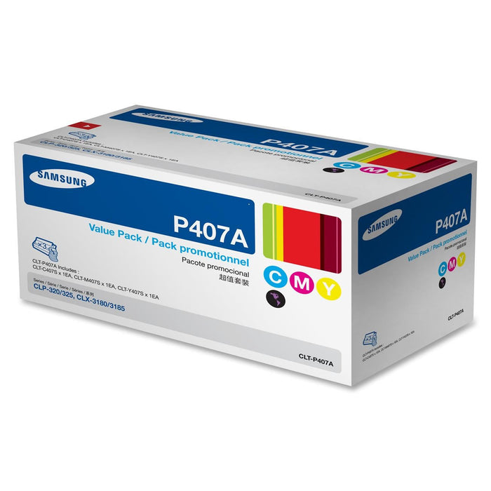 Samsung CLT-P407A Cyan / Magenta / Yellow Toner Cartridge Combo Pack
