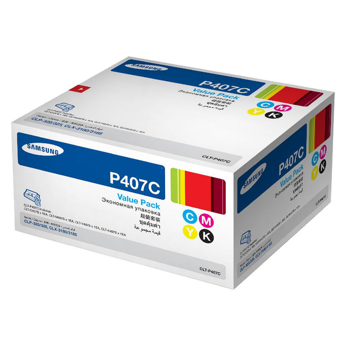 Samsung CLT-P407C Cyan / Magenta / Yellow / Black Toner Cartridge