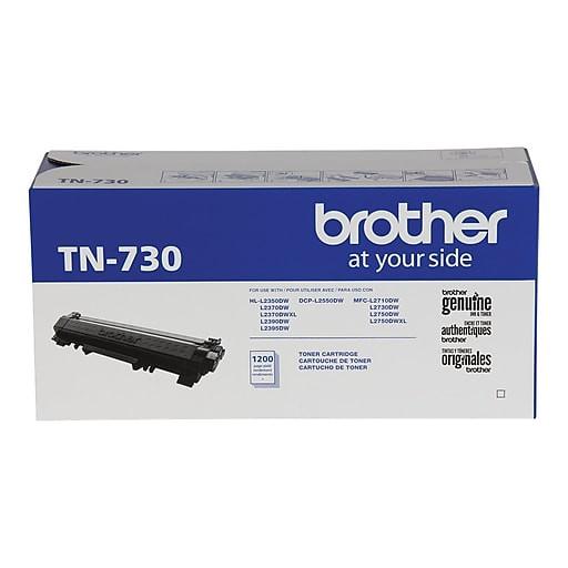 Brother TN-730 Black Standard Yield Original Laser Toner Cartridge – 1,200 Pages