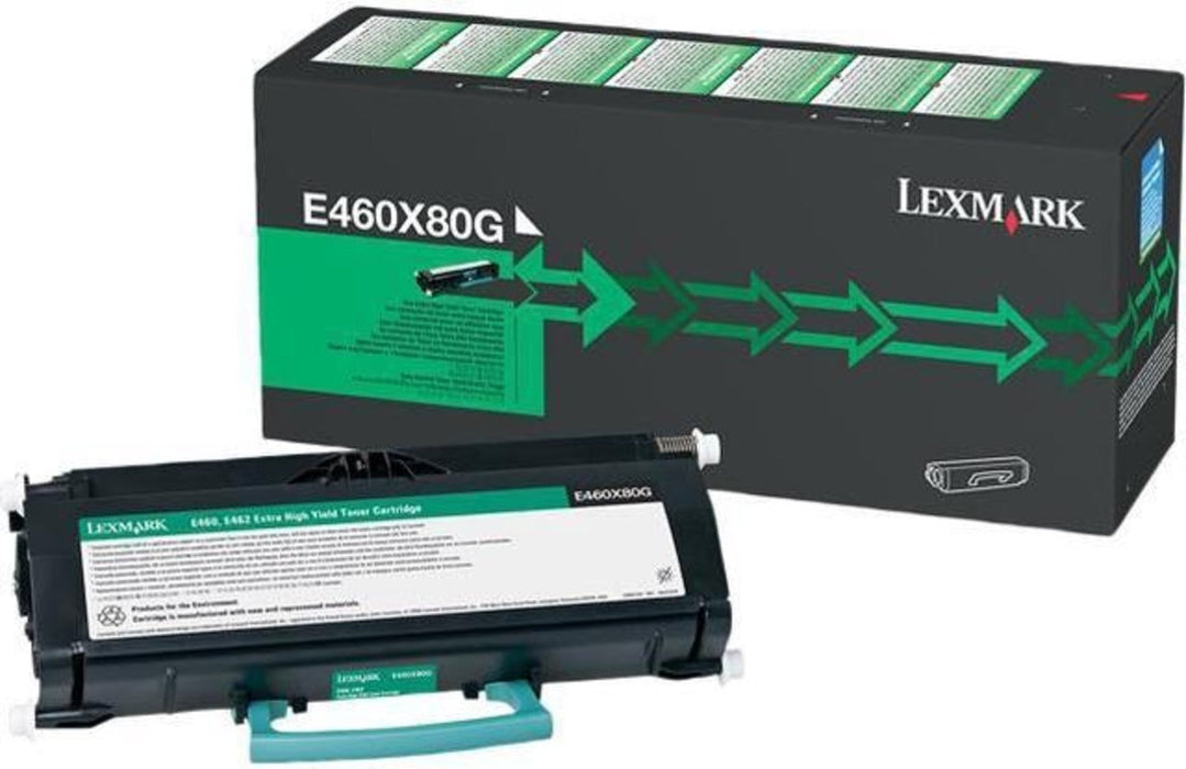 Lexmark E460X80G Black Extra High Yield Toner Cartridge
