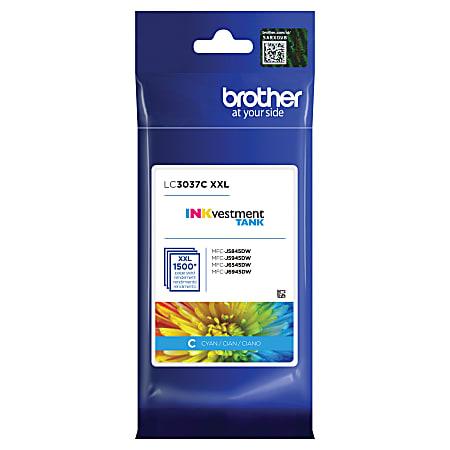 Brother LC3037C Cyan Super High-Yield INKvestment Tank Original Ink Cartridge