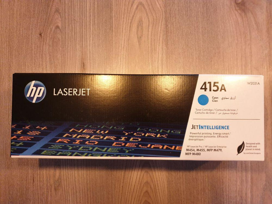 HP 415A W2031A Cyan Standard Yield Original LaserJet Toner Cartridge – 2,100 Pages