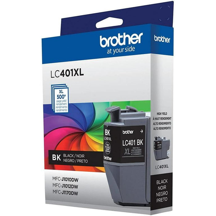 Brother LC401XL LC401XLBKS Black High Yield Original Ink Cartridge – 500 Pages