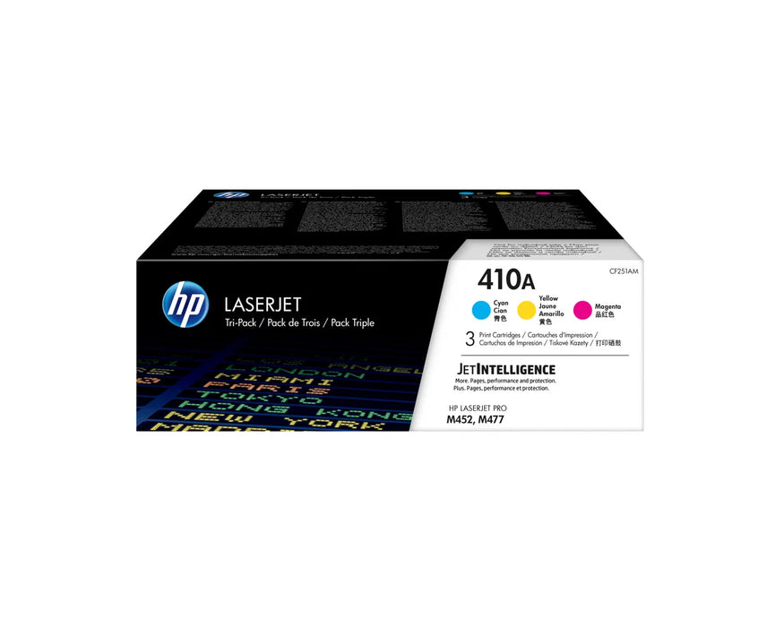 HP 504A CF251AM Cyan Magenta Yellow Toner Cartridge Combo Pack