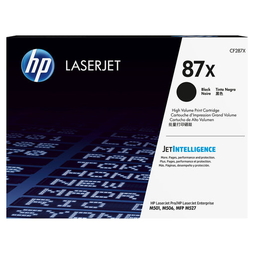 HP CF287X 87X black high-yield original LaserJet toner retail box