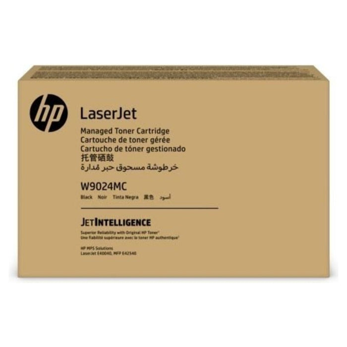 HP W9024MC black high-yield managed original LaserJet toner cartridge retail box