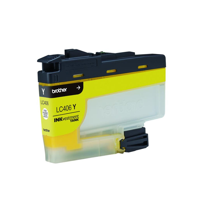 Brother LC406YS Standard-Yield Yellow INKvestment Tank Ink Cartridge — 1,500 Pages