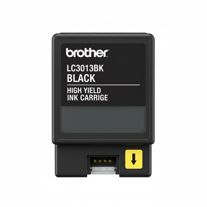 Brother LC3013BK Black High Yield Ink Cartridge front view