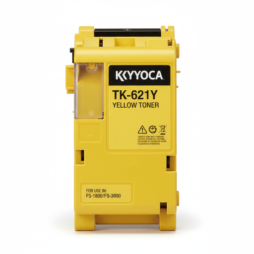 Kyocera TK-621Y Yellow Toner Cartridge front view