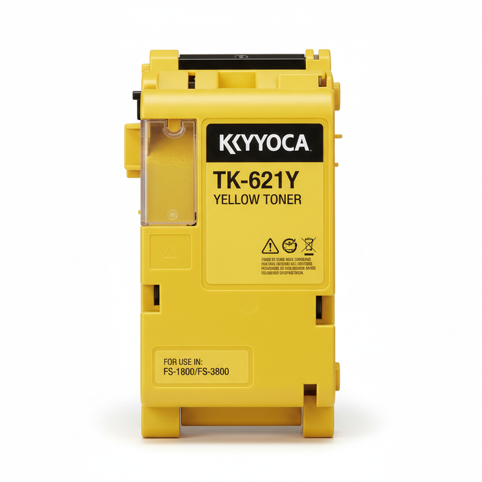Kyocera TK-621Y Yellow Toner Cartridge front view