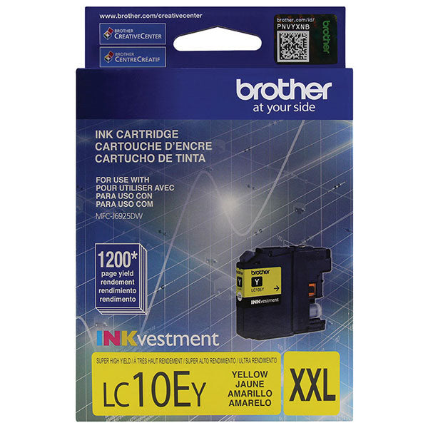 Brother LC10EY Yellow Super High Yield Ink Cartridge