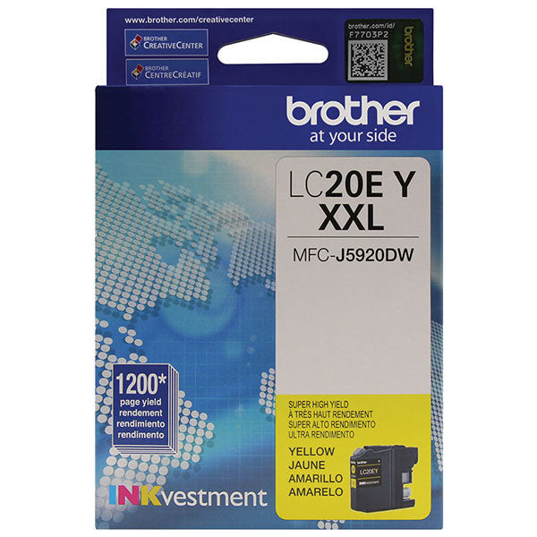 Brother LC20EY Yellow Super High Yield XL Ink Cartridge