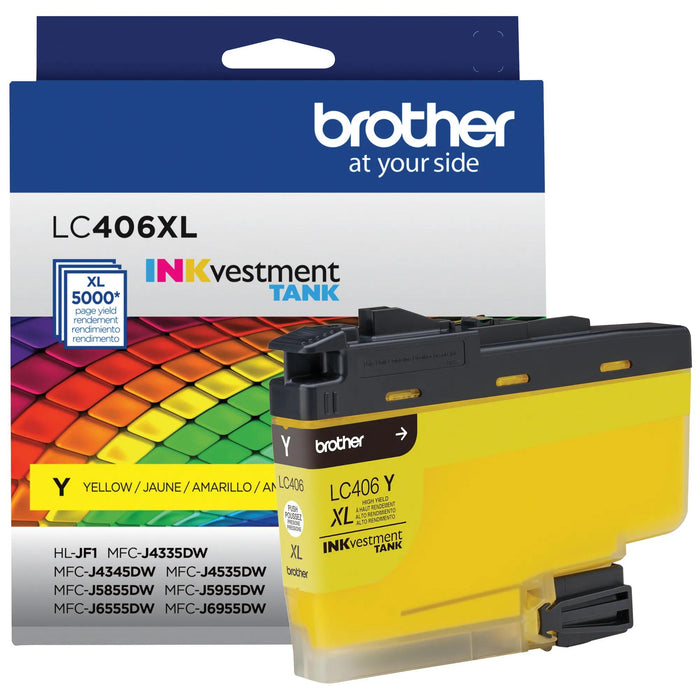 Brother LC406XLYS Yellow High Yield Original INKvestment Tank ink cartridge