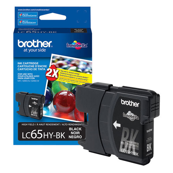 Brother LC65HY-BK Black High Yield Ink Cartridge